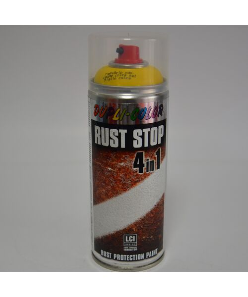DUPLI-COLOR Rust Stop 4in1 179273 полуматовая грунт-краска-антиржавчина (желтая) 0.4L